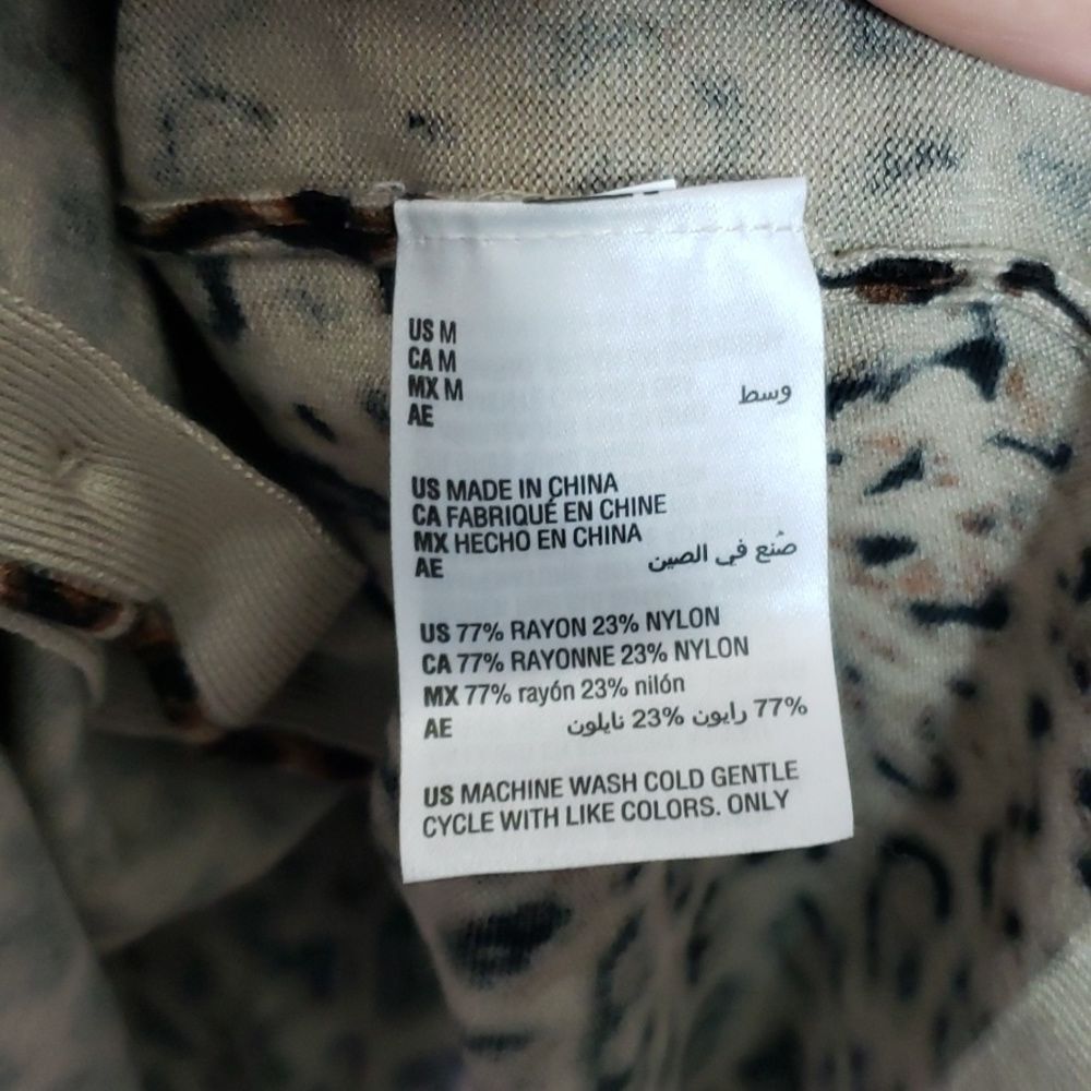 Charter Club Medium Sedona Dust Print Button Front Top Casual Blouse (AI) - Picture 3 of 6
